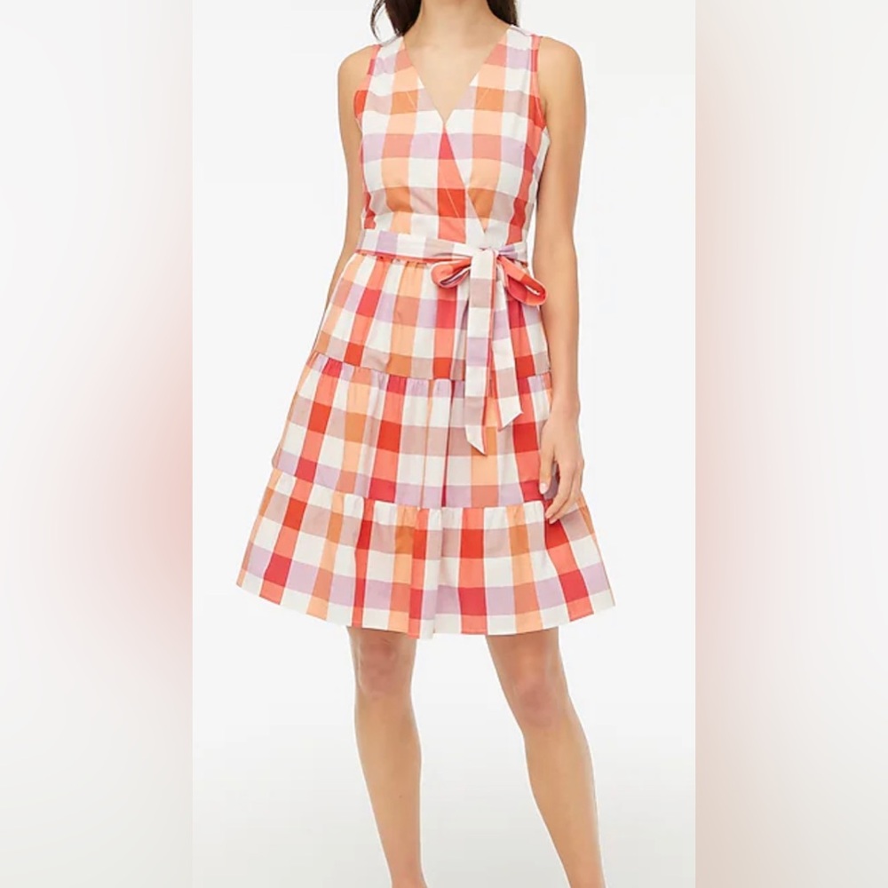 NWT J Crew Faux-wrap sleeveless mini dress